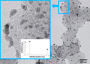 Pt触媒の微細TEM観察