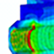 Simulation of the tightening of a 3-D helical screw