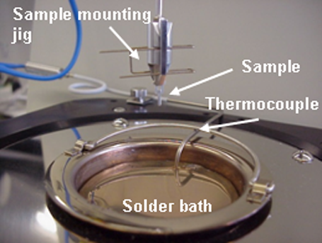 Solder wettability test