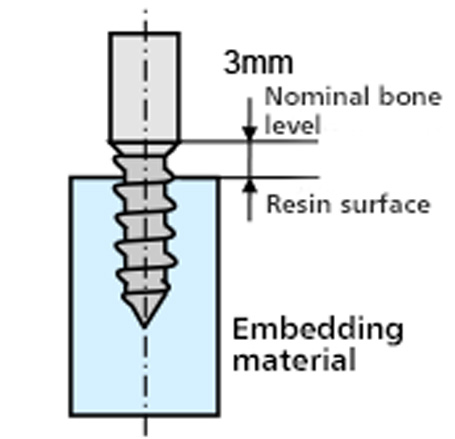 Schematic diagram of resin embedding location