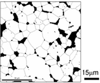 (c) Grain boundary image (Grain map)