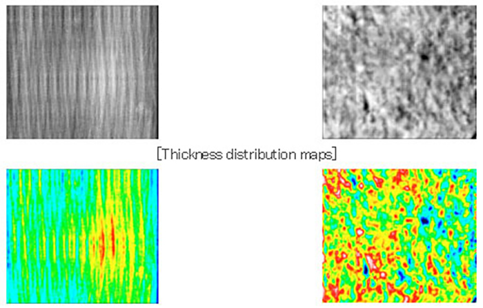 [Thickness distribution maps]