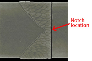 Determination of notch location