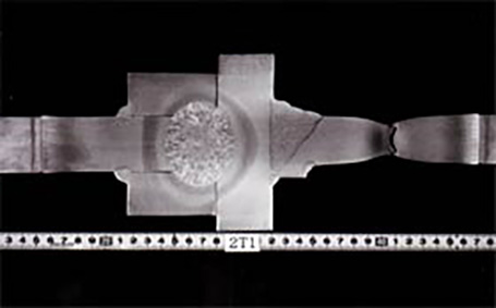 Test piece for cross joint tension test of beam-to-column connection