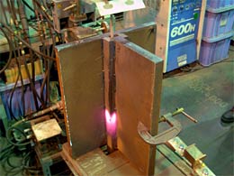 Condition of electroslag welding and