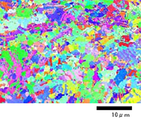 Microstructure of copper alloy (EBSP)