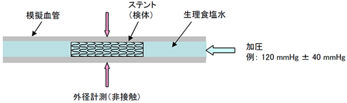 ステントの拍動耐久性試験概略図