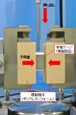 脊椎ケージ押し出し部写真