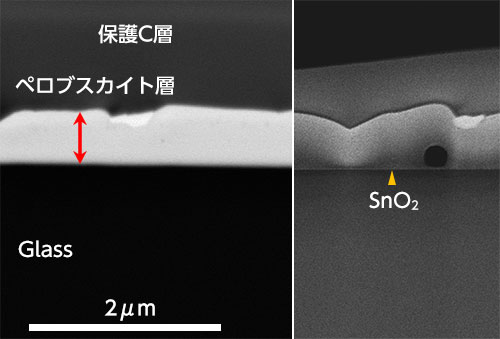FIB断面のSEMとSTEM-HAADF