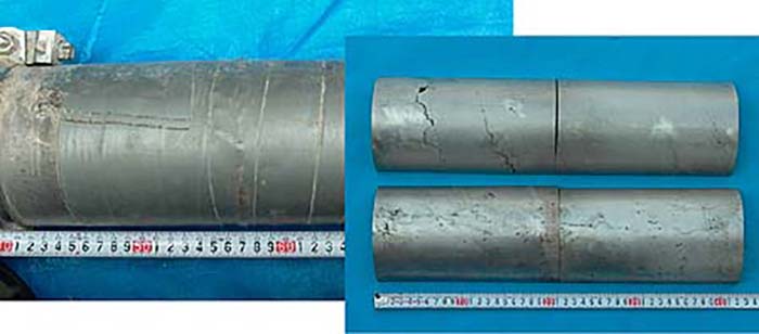 腐食事故パイプの外観調査