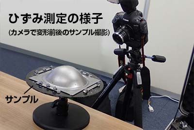 ひずみ測定の様子