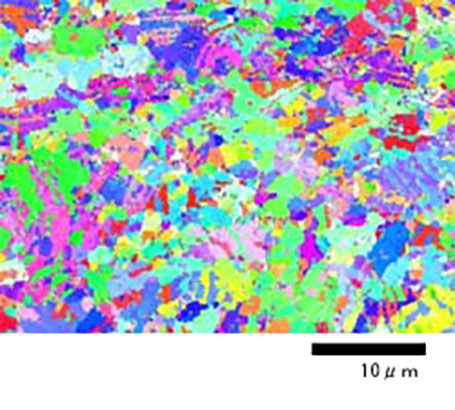 銅合金のミクロ組織（EBSP）