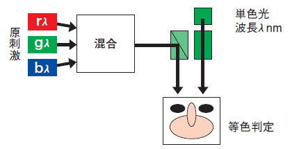 図1 等色関数の測定方法