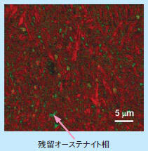 図2 ULV-SEM-EBSPで測定した鋼中　残留オーステナイト相の分布