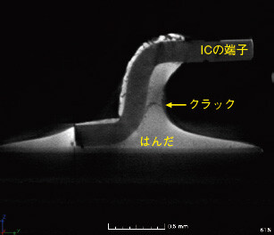 写真1-1 IC端子はんだ接合部のX線CT観察