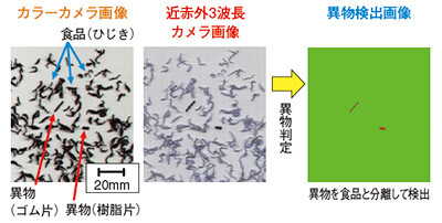 図4 ひじき中の異物検査例