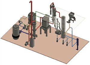 図2 管状炉を用いたバイオマス燃焼試験装置の基本設計例