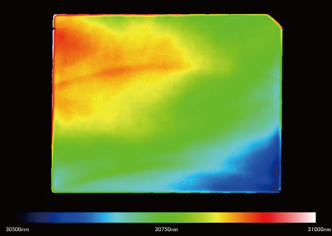 図3　水晶ウエハの厚さ分布